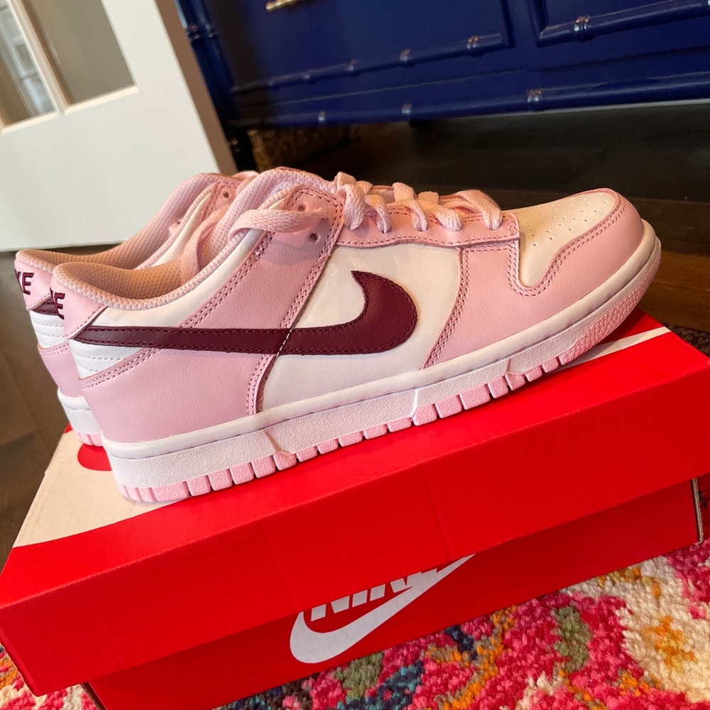 NEW Nike Dunk Low Pink Foam Red White BOYs 5Y